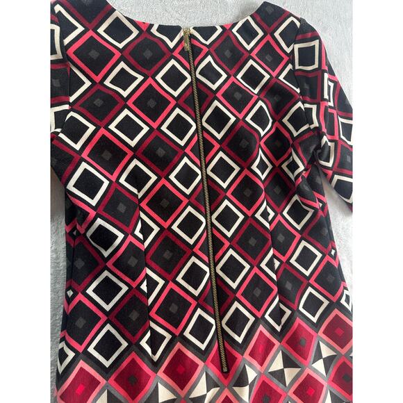 Eliza J Geometric Print Stretch Sheath Dress – Size 4 - Picture 3 of 4